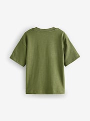 Khaki Green Cheetah Pocket Short Sleeve Pocket Character T-Shirt (3mths-7yrs) - Image 2 of 4