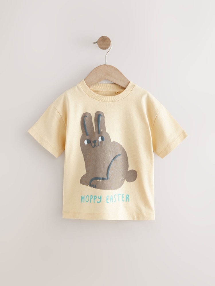 Yellow Bunny Easter Short Sleeve T-Shirt (3mths-7yrs) - Image 1 of 4