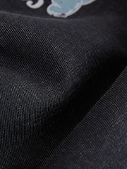 Acid Wash Black 100% Cotton Short Sleeve Back Print T-Shirt (3mths-7yrs) - Image 6 of 7