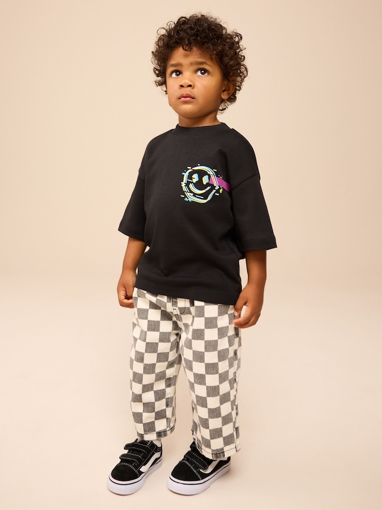 Black 100% Cotton Short Sleeve Back Print T-Shirt (3mths-7yrs) - Image 3 of 7