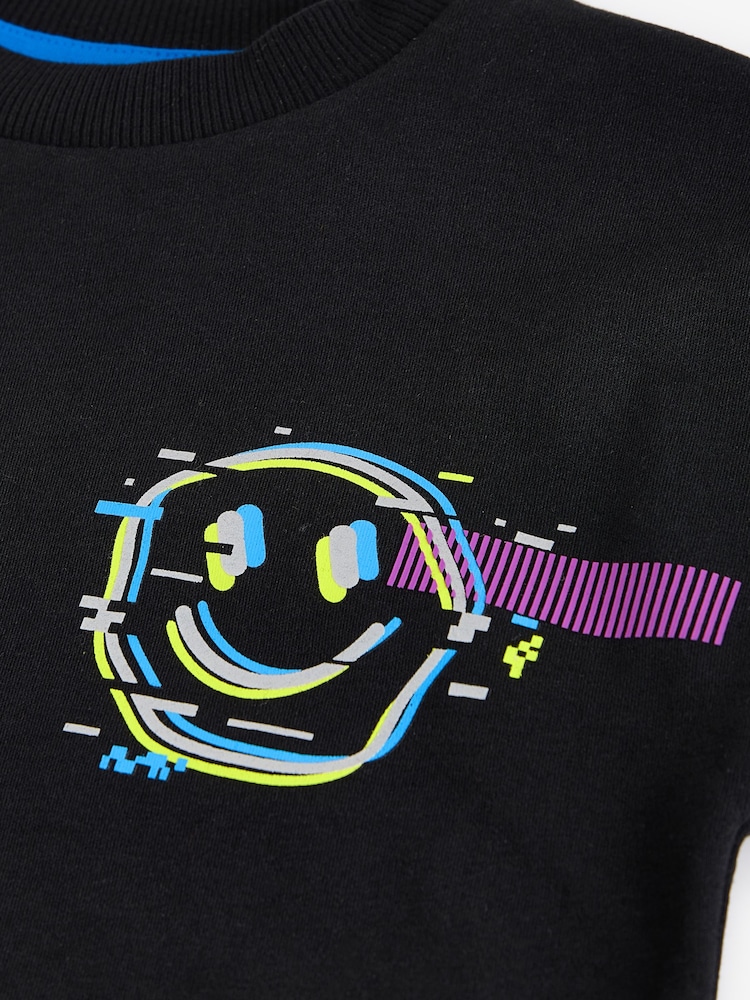 Black 100% Cotton Short Sleeve Back Print T-Shirt (3mths-7yrs) - Image 7 of 7