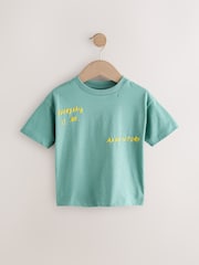 Teal Blue Simple Short Sleeve T-Shirt (3mths-7yrs) - Image 1 of 4