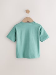 Teal Blue Simple Short Sleeve T-Shirt (3mths-7yrs) - Image 2 of 4