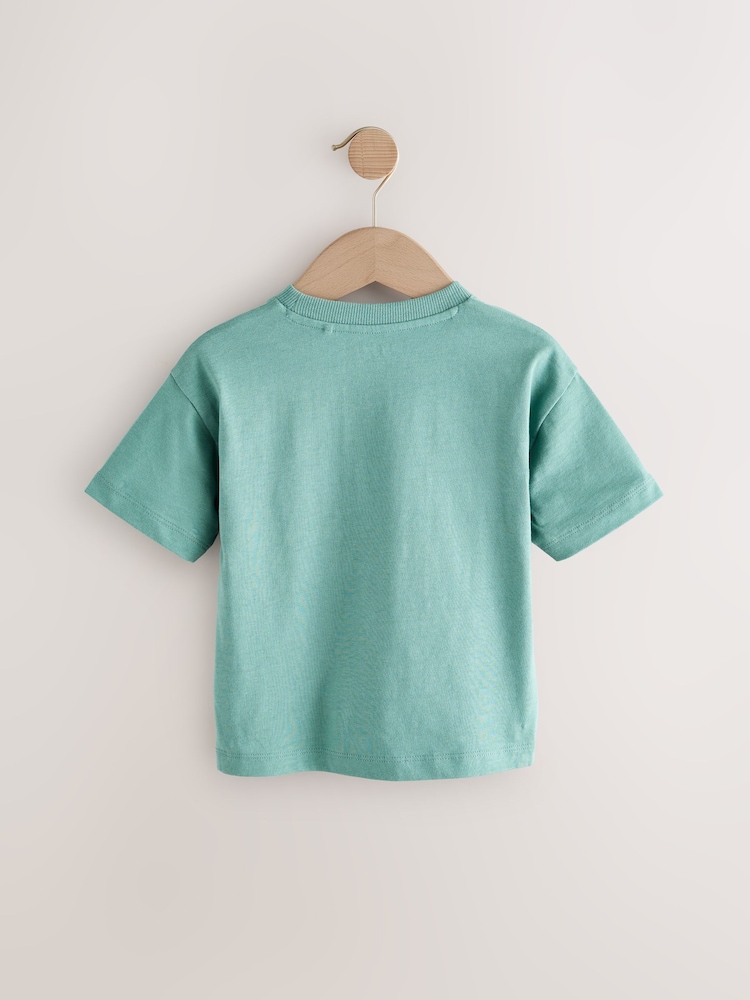 Verde azulado - Camiseta sencilla de manga corta (3 meses-7 años) - Imagen 2 de 4 Verde azulado - Camiseta sencilla de manga corta (3 meses-7 años) - Imagen 2 de 4