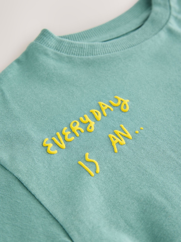 Verde azulado - Camiseta sencilla de manga corta (3 meses-7 años) - Imagen 4 de 4 Verde azulado - Camiseta sencilla de manga corta (3 meses-7 años) - Imagen 4 de 4