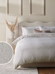 Grey Silver Leopard Jacquard Duvet Cover and Pillowcase Set - Image 1 of 4