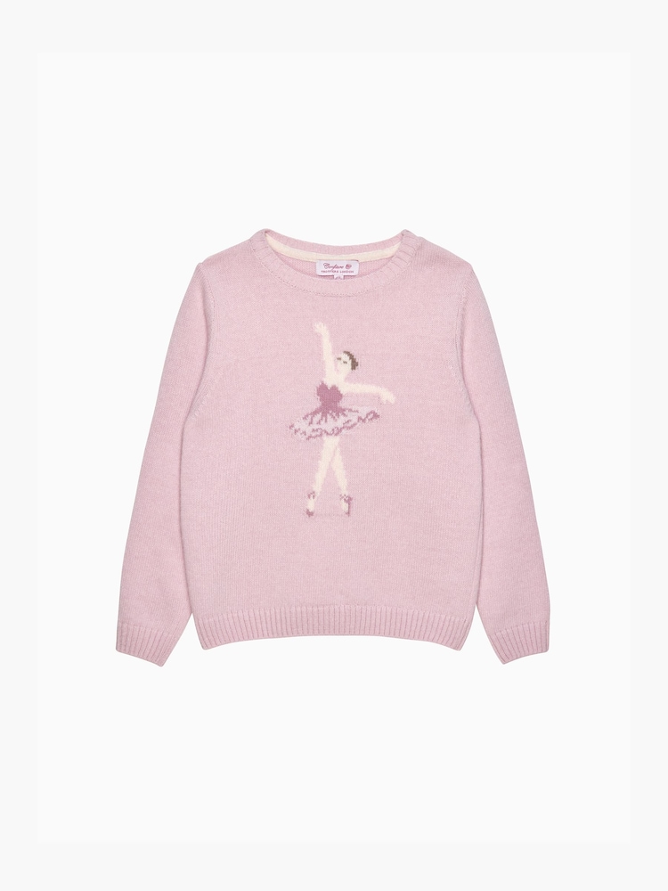 Trotters London Pink Margot Ballerina Jumper - Image 2 of 4 Trotters London Pink Margot Ballerina Jumper - Image 2 of 4
