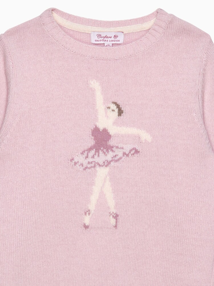 Trotters London Pink Margot Ballerina Jumper - Image 4 of 4 Trotters London Pink Margot Ballerina Jumper - Image 4 of 4