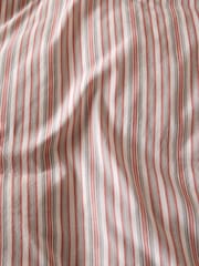 100% Cotton Washed Stripe Check Reversible Duvet Cover and Pillowcase Set - Изображение 6 из 7