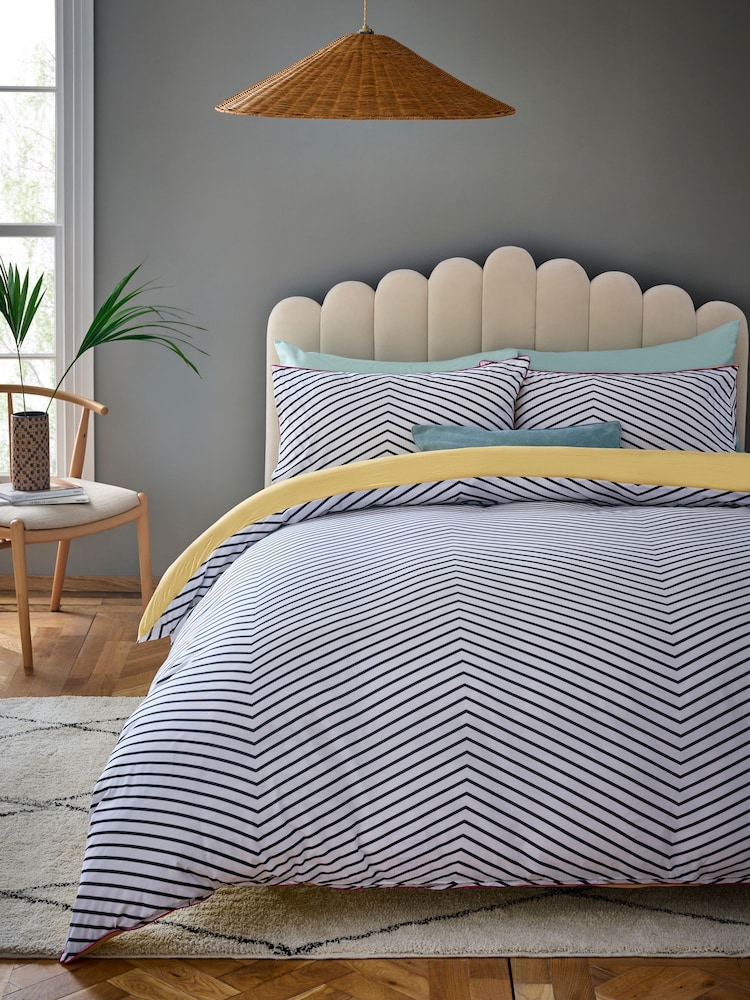 Conjunto de capa de edredom e fronha bordado Zebra 100% de algodão - Imagem 2 de 7