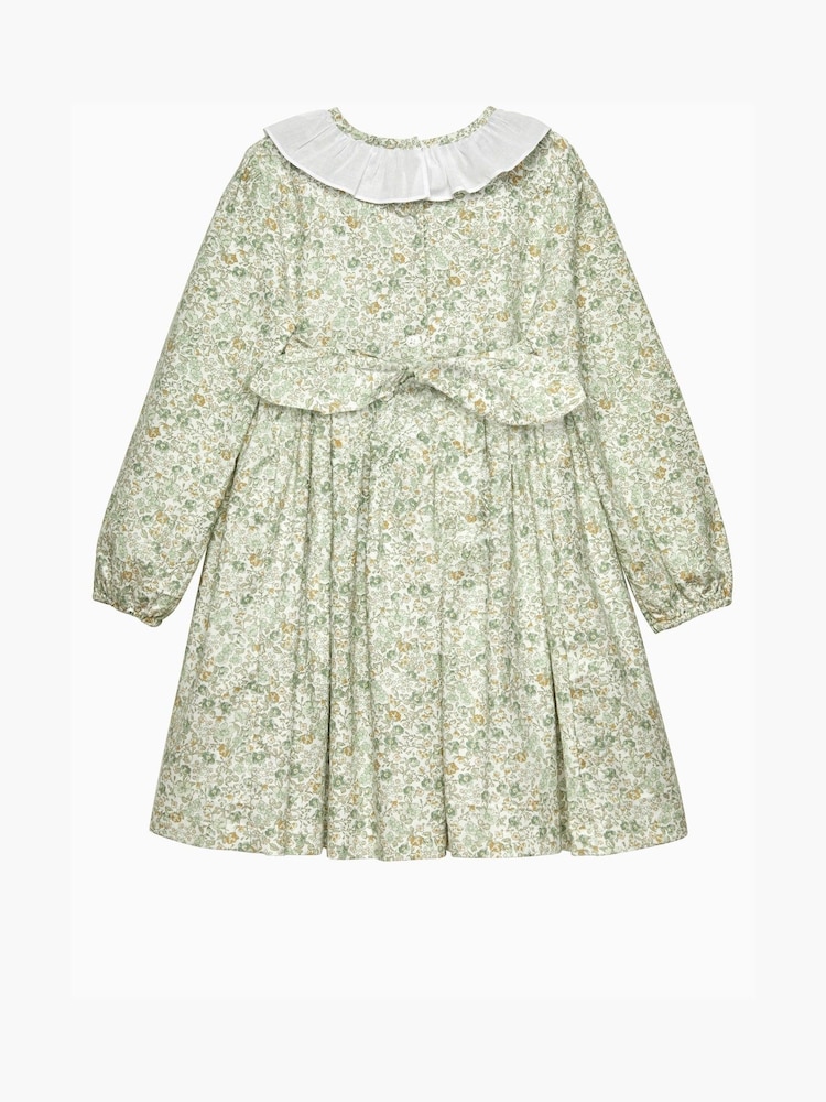 Trotters London Green Bella Floral Willow Smocked Dress - Image 2 of 3 Trotters London Green Bella Floral Willow Smocked Dress - Image 2 of 3