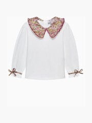 Trotters London Pink Liberty Print Penny Floral Pie Crust Jersey Top - Image 1 of 3