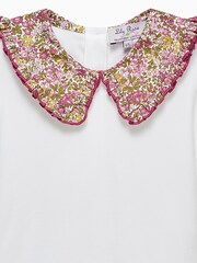 Trotters London Pink Liberty Print Penny Floral Pie Crust Jersey Top - Image 3 of 3