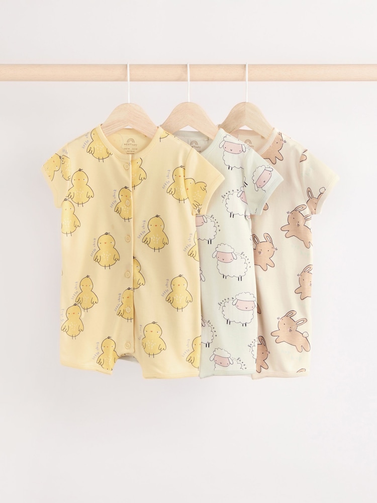 Multicolor con personajes - Baby Jersey Rompers 3 Pack (0mths-3yrs) - Imagen 1 de 13