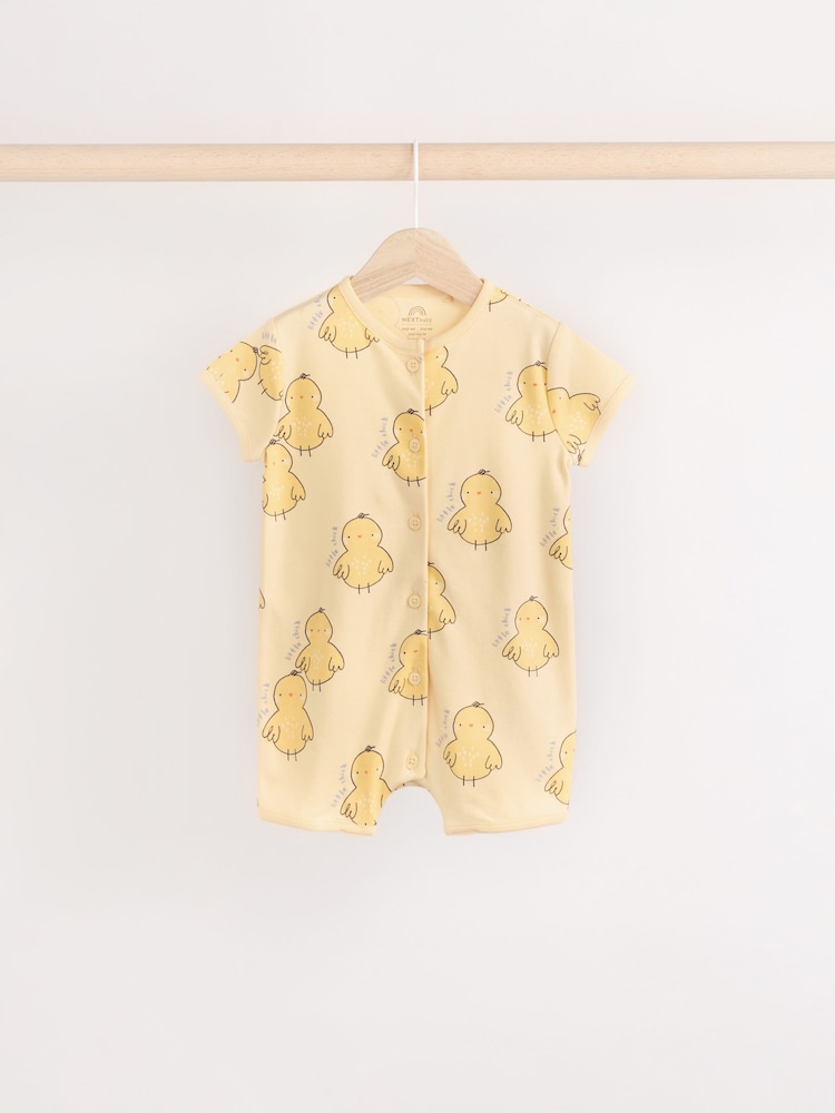 Animal Printed Popper Through 3 Pack Baby Rompers (0mths-3yrs) - Image 6 of 13