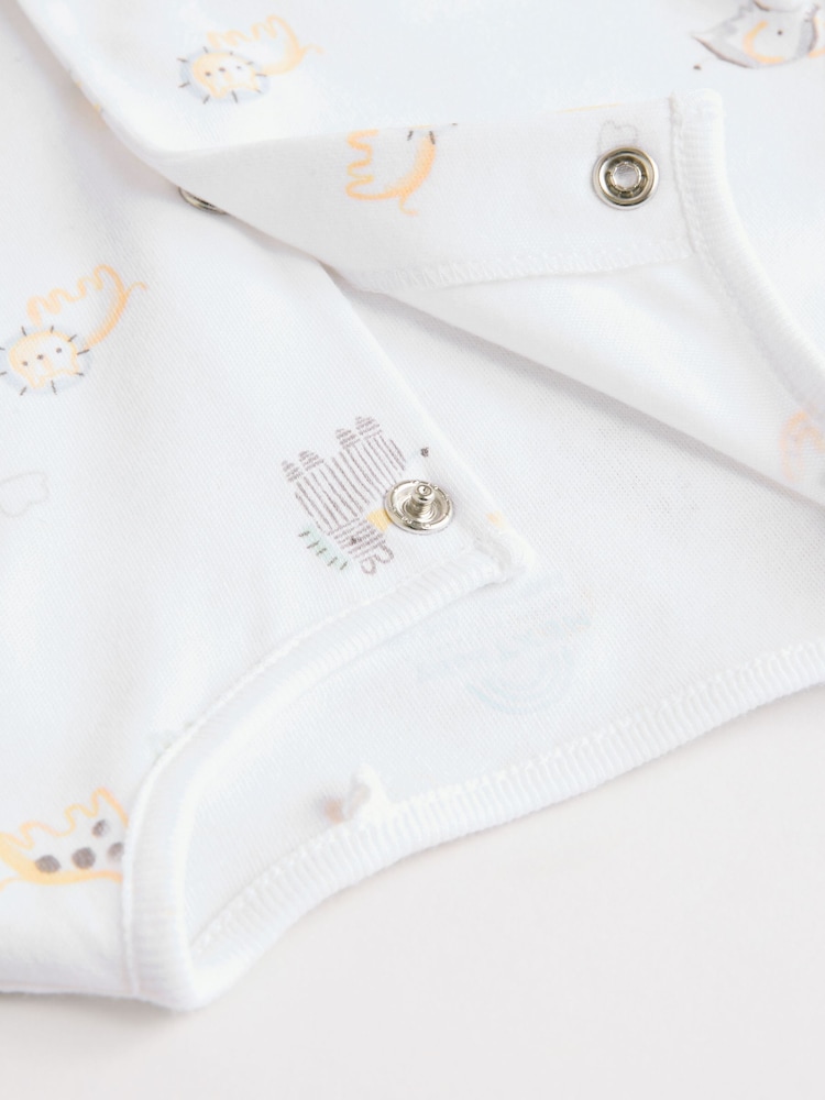 White Safari Baby Rompers 3 Pack (0mths-2yrs) - Image 10 of 10