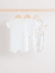 White Safari Baby Rompers 3 Pack (0mths-2yrs) - Image 2 of 10