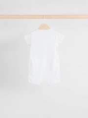 White Safari Baby Rompers 3 Pack (0mths-2yrs) - Image 4 of 10