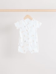 White Safari Baby Rompers 3 Pack (0mths-2yrs) - Image 5 of 10