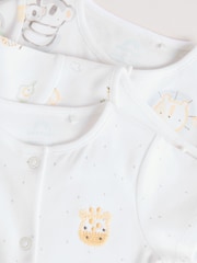 White Safari Baby Rompers 3 Pack (0mths-2yrs) - Image 8 of 10