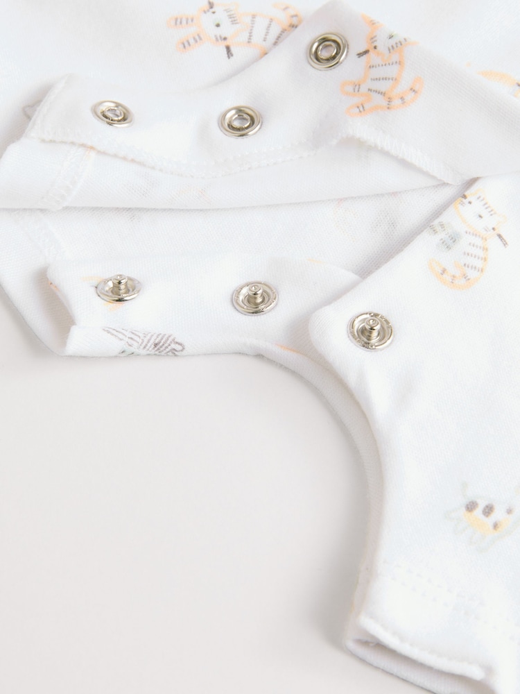 White Safari Baby Rompers 3 Pack (0mths-2yrs) - Image 9 of 10