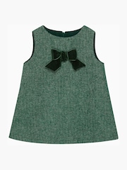 Trotters London Little Herringbone Georgina Bow Dress - Image 1 of 1