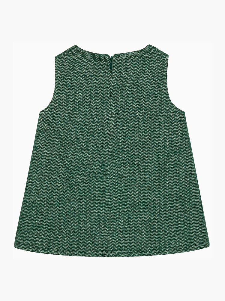 Trotters London Little Herringbone Georgina Bow Dress - Image 2 of 3 Trotters London Little Herringbone Georgina Bow Dress - Image 2 of 3