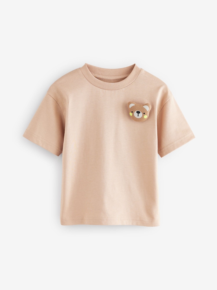 Neutro/tostado - Short Sleeve 3D Padded Character T-Shirt (3mths-7yrs) - Imagen 1 de 4 Neutro/tostado - Short Sleeve 3D Padded Character T-Shirt (3mths-7yrs) - Imagen 1 de 4