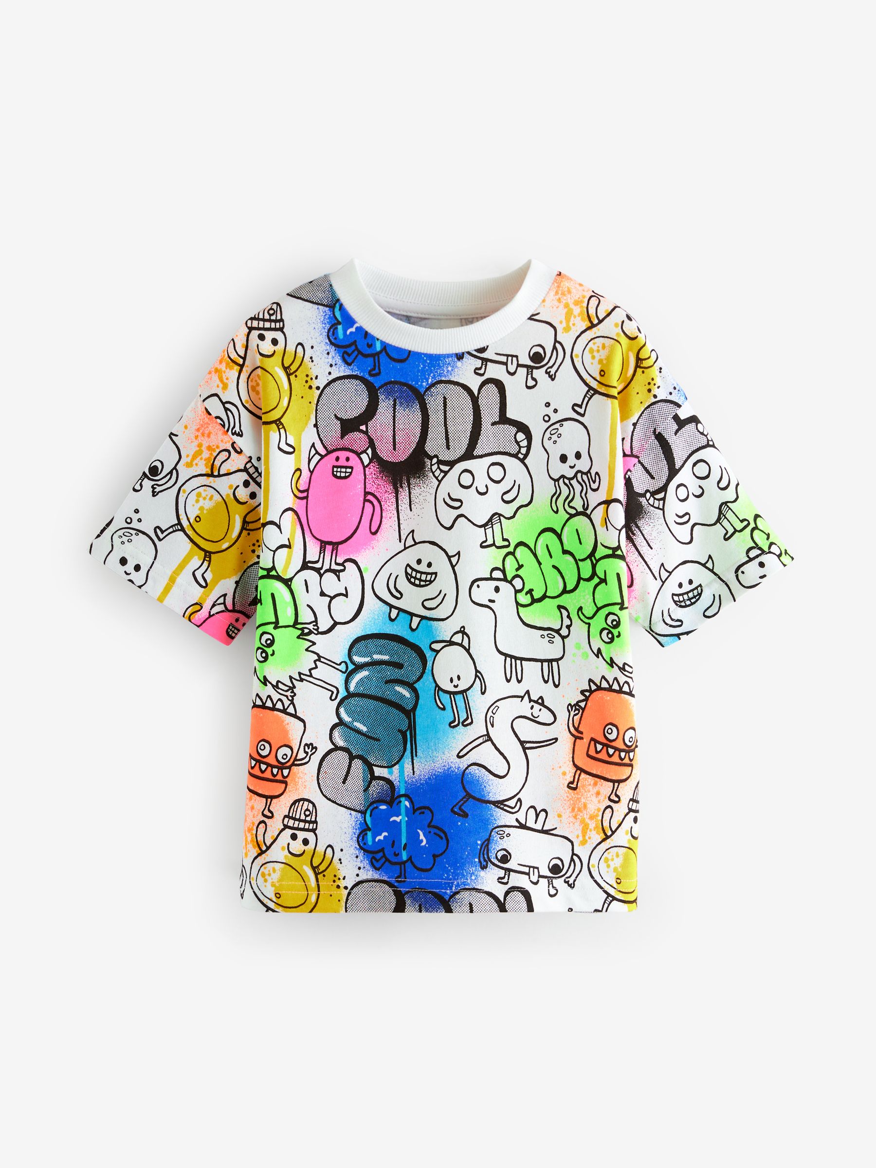 KIDS SHORT SLEEVE T-SHIRT 12-14 GRAFFITI THE WORLD