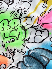 Weiß - Kurzärmeliges Graffiti-T-Shirt aus 100 % Baumwolle (3M.–7J.) - Bild 4 von 4