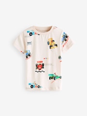 White Racecar Short Sleeve All-Over Print T-Shirt (3mths-7yrs) - Image 1 of 4