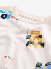 White Racecar Short Sleeve All-Over Print T-Shirt (3mths-7yrs) - Image 3 of 4