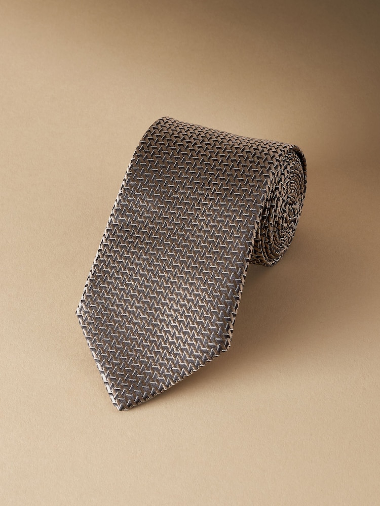 Neutral/Blue Link Signature Made In Italy Design Tie - Image 1 of 3