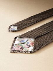 Neutral/Blue Link Signature Made In Italy Design Tie - Image 3 of 3