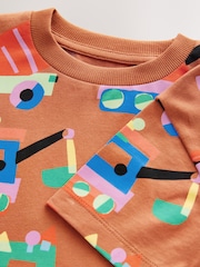 Rust Brown Diggers Short Sleeve All-Over Print T-Shirt (3mths-7yrs) - Image 3 of 4