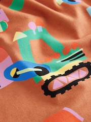 Rust Brown Diggers Short Sleeve All-Over Print T-Shirt (3mths-7yrs) - Image 4 of 4