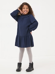 FatFace Navy Mika Jacquard Dress - Image 1 of 4
