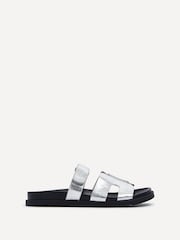 Linzi Silver Emmy Gladiator Velcro Strap Flat Sliders - Image 2 of 5