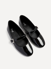 Linzi Black Patent Odette Flat PU Mary Jane Shoes - Image 5 of 5