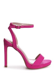 Linzi Pink Higher Love Open Back Barely There Stiletto Sandals - Image 2 of 4