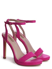 Linzi Pink Higher Love Open Back Barely There Stiletto Sandals - Image 3 of 4