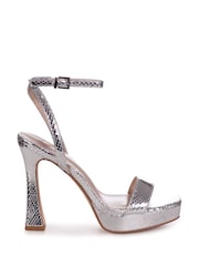 Linzi Silver Haisley Platform Heel Sandals - Image 2 of 4