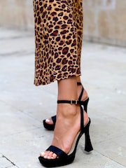 Linzi Black Haisley Platform Heel Sandals - Image 1 of 4