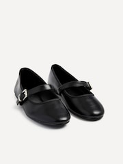 Linzi Black Odette Flat PU Mary Jane Shoes - Image 4 of 5