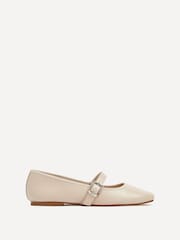 Linzi Nude Odette Flat PU Mary Jane Shoes - Image 3 of 6
