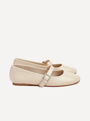 Linzi Nude Odette Flat PU Mary Jane Shoes - Image 5 of 6