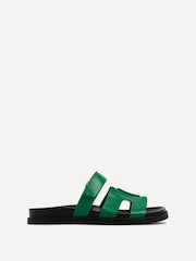 Linzi Green Emmy Gladiator Velcro Strap Flat Sliders - Image 2 of 5