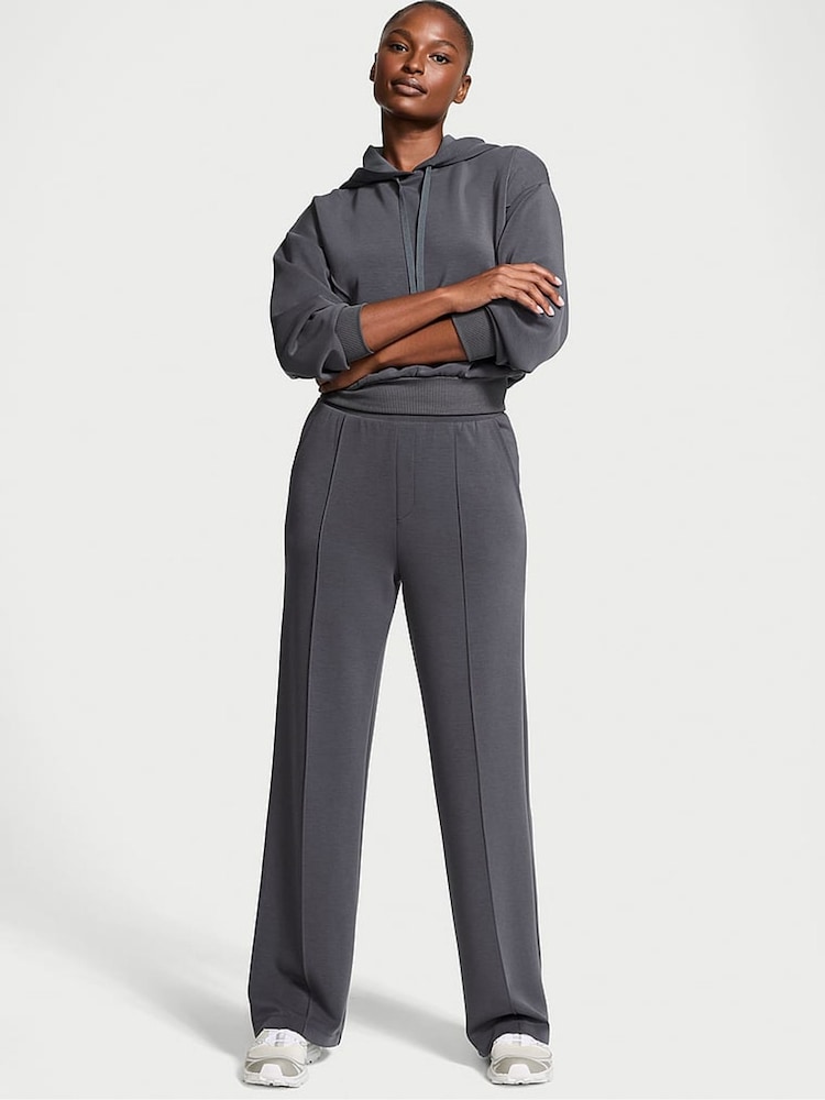Victoria's Secret Grey Wide Leg Featherweight Knit Joggers - Image 1 of 5