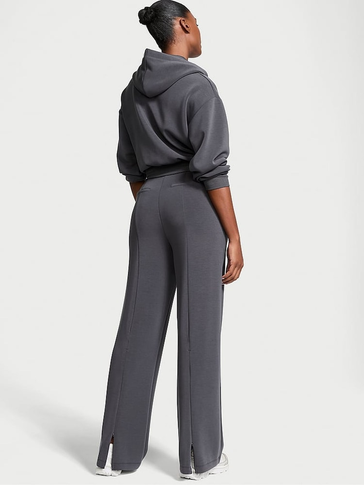 Victoria's Secret Grey Wide Leg Featherweight Knit Joggers - Image 2 of 5