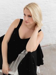 črna - Lovedrobe Diamante Cardigan And Crop Set - Slika 4 iz 6